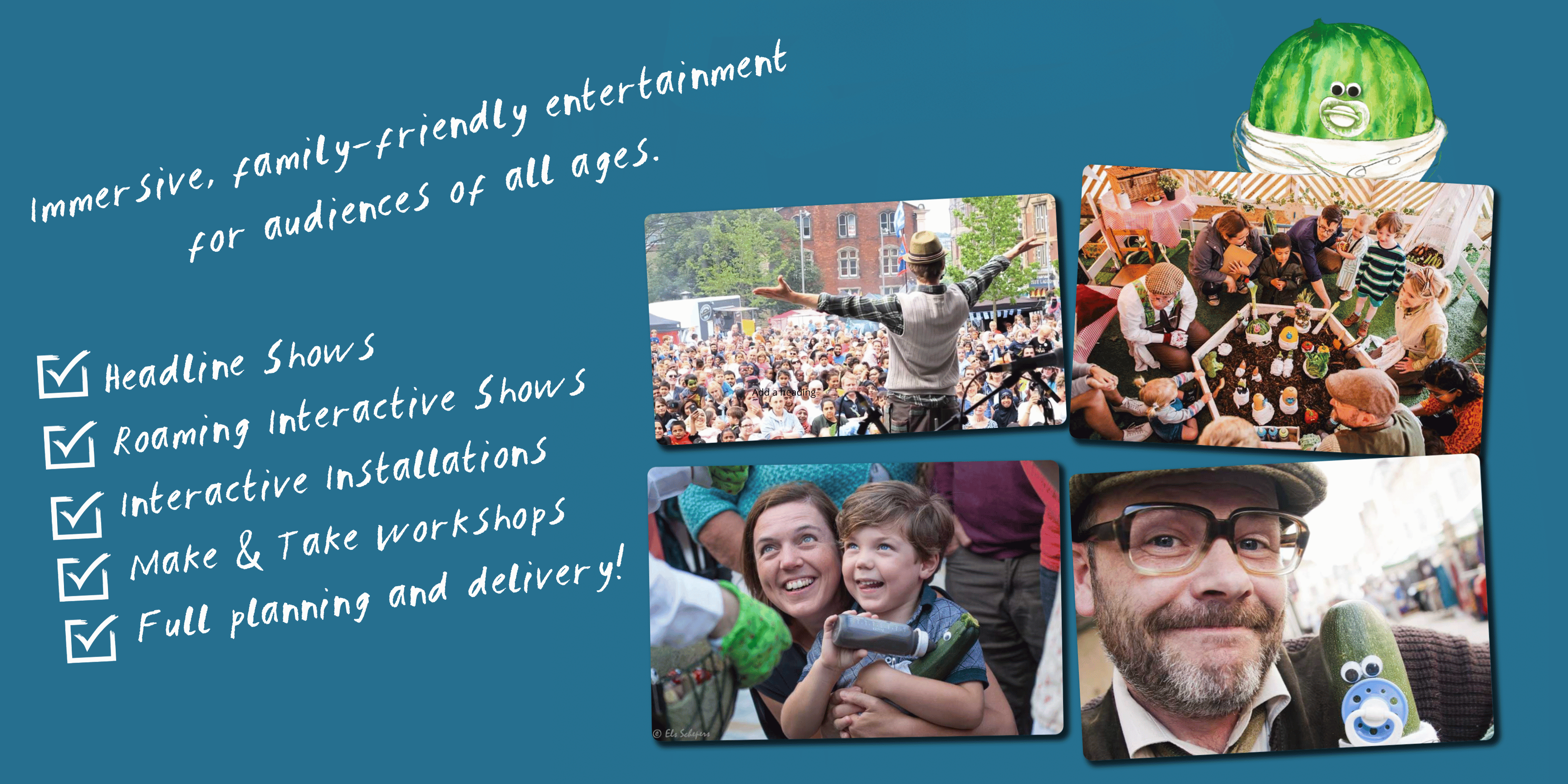 Let's Grow participating in 'LIVE' headline shows, festivals and events, providing immersive family friendly entertainment.